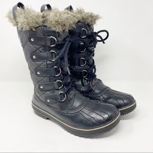 Sorel Tofino II Quilted Lace Up Boots Black 8.5